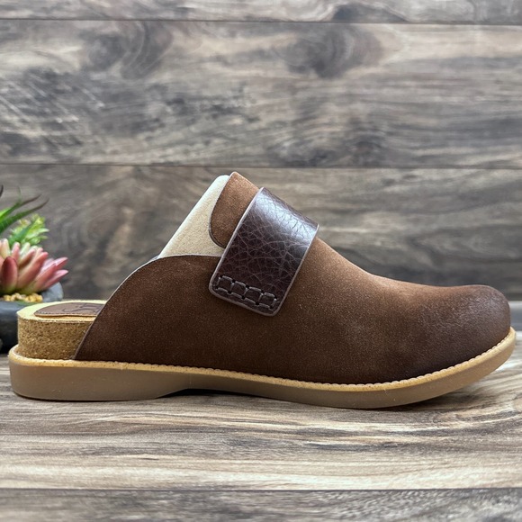 NIB Sofft Bayla 9M Suede Leather Slip On Comfort Clogs Mules Brown - Picture 6 of 11
